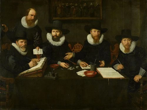 I maestri orfani e il messaggero della camera degli orfani di Amsterdam, 1628 - Museum Amsterdam